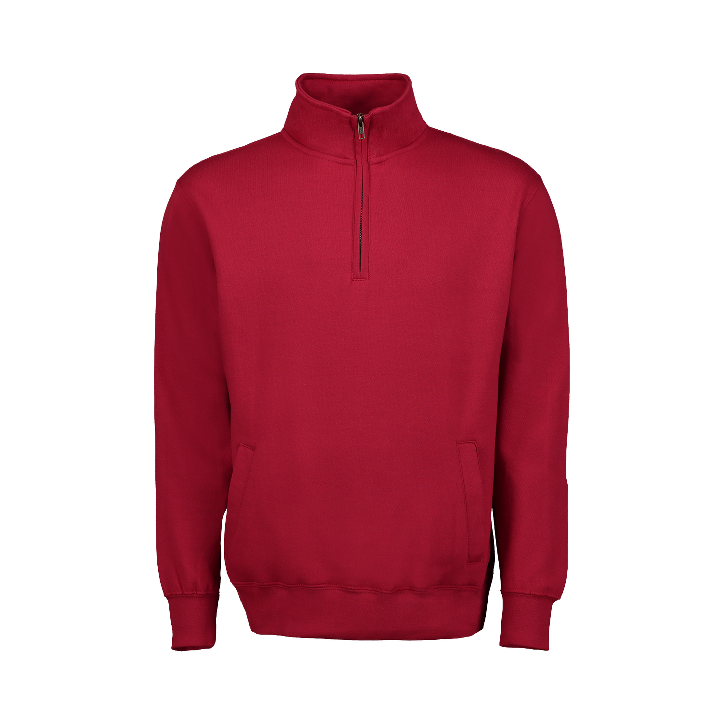 Fundamental Fleece Qtr Zip - Crimson