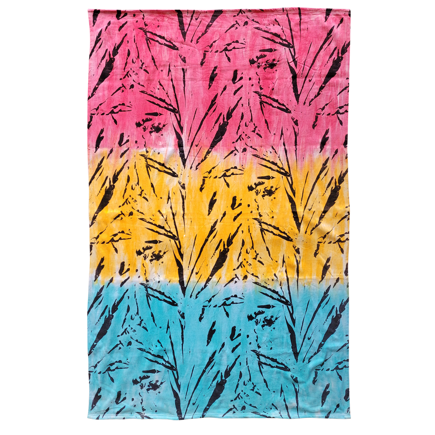Pro-Weave® Fashion Sweatshirt Blanket - Black / Rainbow - 54" X 84"