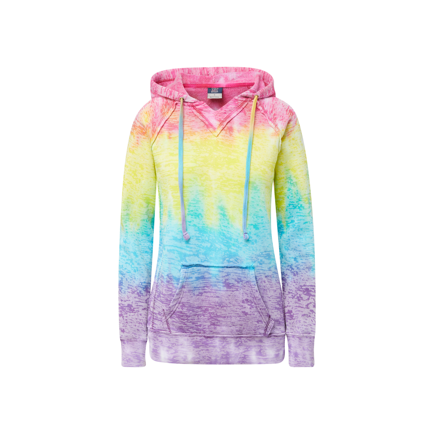 Courtney Burnout V-Notch - Rainbow Stripe