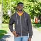 Retro Heather Zip Hood