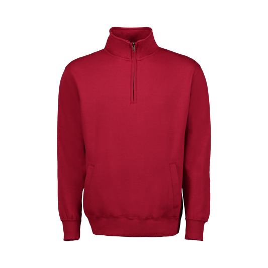Fundamental Fleece Q Zip - Crimson